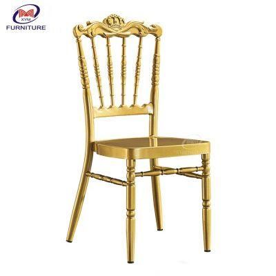 Factory Direct Banquet Stackable Gold Napoleon Chair