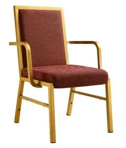 Classical Big Size Stackable Metal Arm Chair
