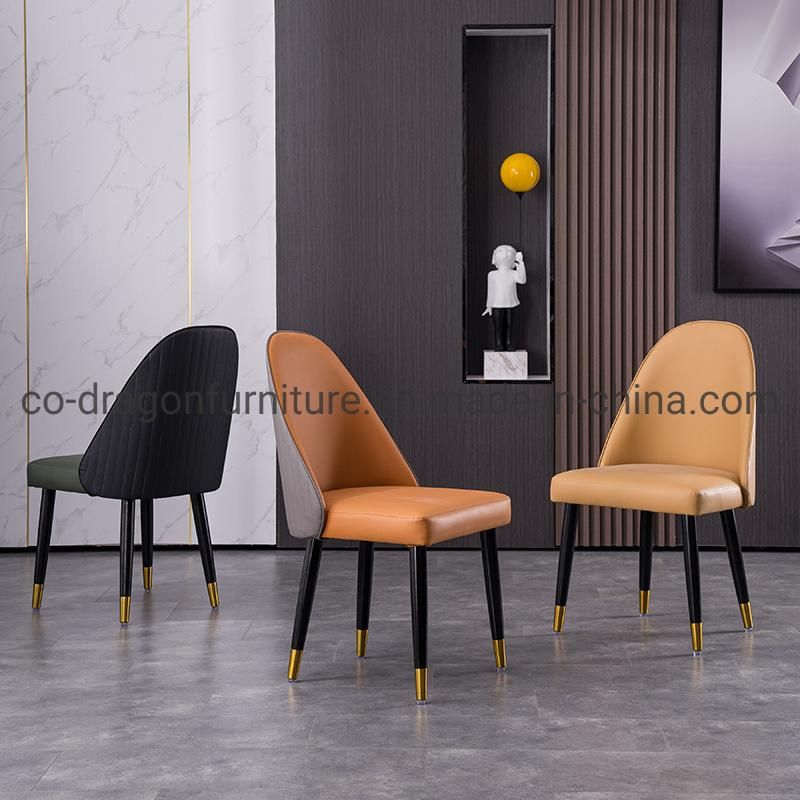 Wholesale Price Dining Furniture Leather Dining Chair with Wooden Legs