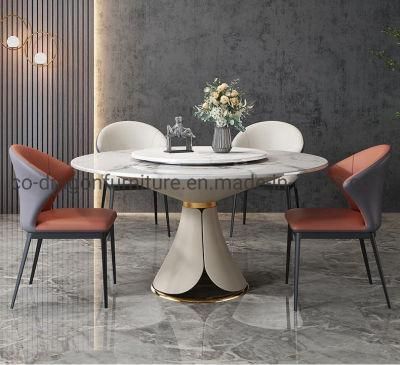 Hot Sale Luxury Home Furniture Dining Table with Marble Top