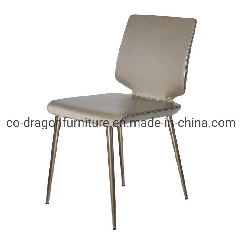 Wholesale Restaurant Lounge Chair Steel Frame Leather Dining Chair Set