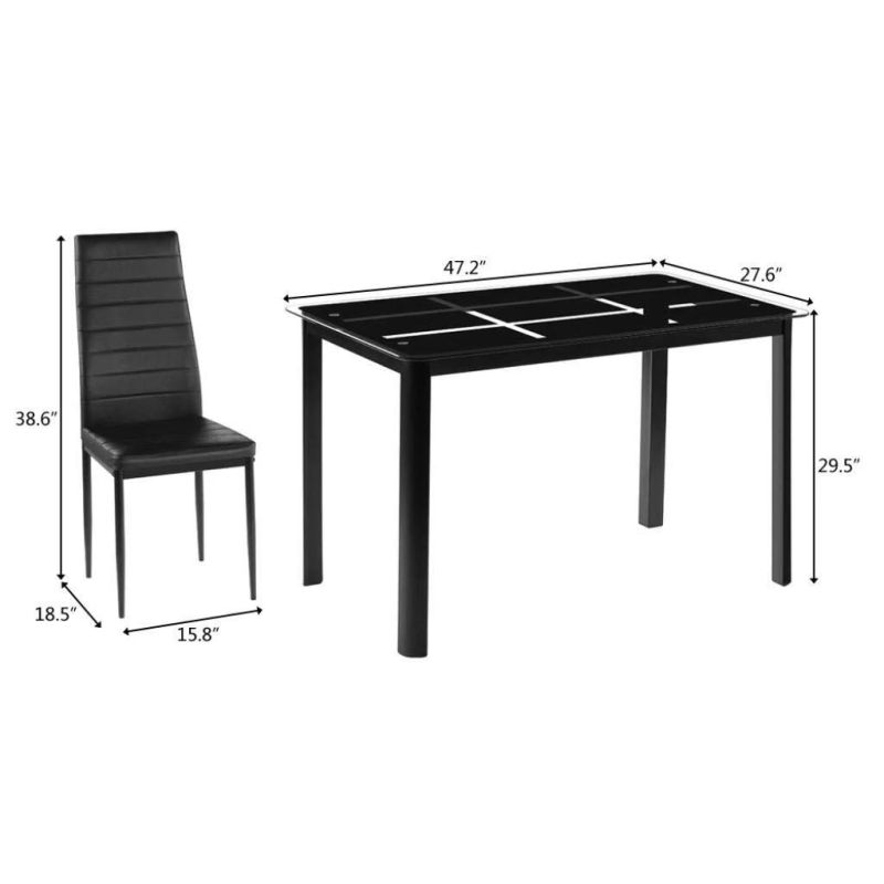 Modern Home Restaurant Furniture Set Special Metal Glass Dining Furniture Table Tops Dining Room Table