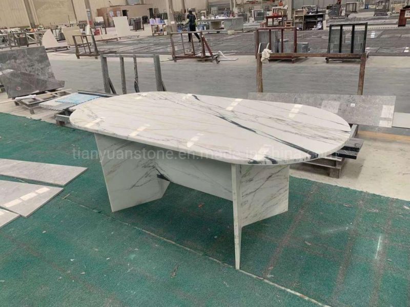 Designs Romania Impress Stone Rectangle Marble Top Dining Table in China