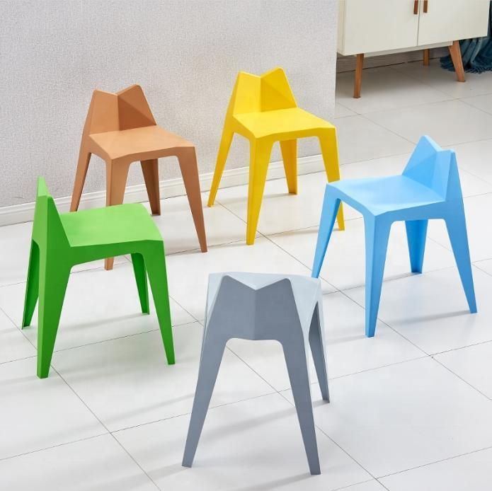 Home Stackable Stools Furniture Sillones Plastic Chaise Coffee Dining Chair