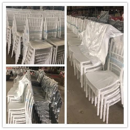 China Wholesale Wedding Furntiure White Stacking Plastic Dinig Banquet Hall Event Party Tiffany Resin Chiavari Chair