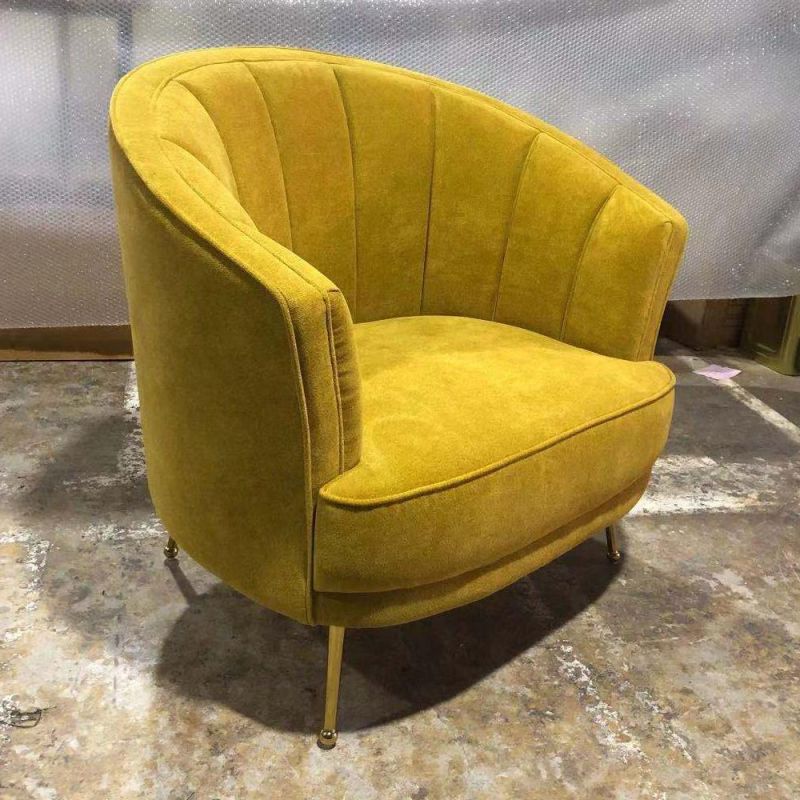 Upholstered Luxury Modern Reflexology Tufted Shell Velvet Lounge Seating Chair