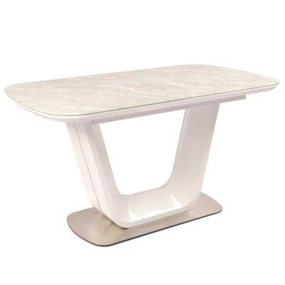 Modern Folding Extendable Furniture Dining Table Luxury Stone Ceramic Marble Dining Table