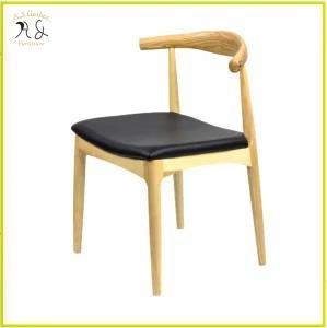 Retro Design Furniture Leisure Backrest Chair Wooden with Seat Pad Dining Chair