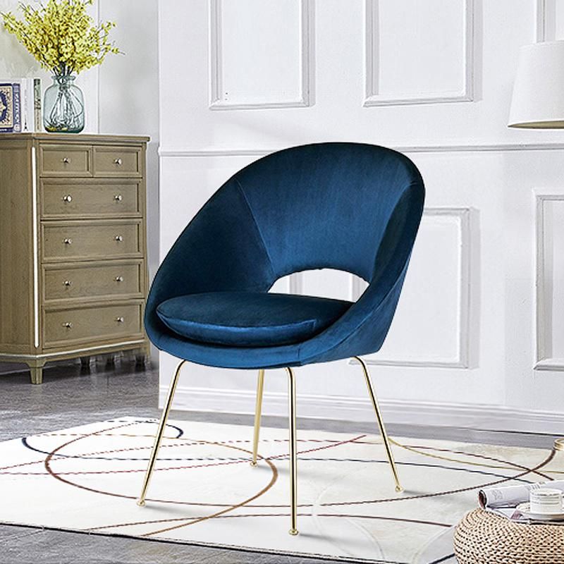 Home Furniture Dining Room Metal Leg Dining Velvet Dining Chair