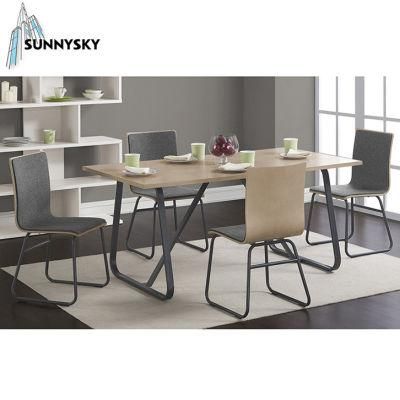 New Design Grey Luxury Furniture Dining Tables with Chairs Sets