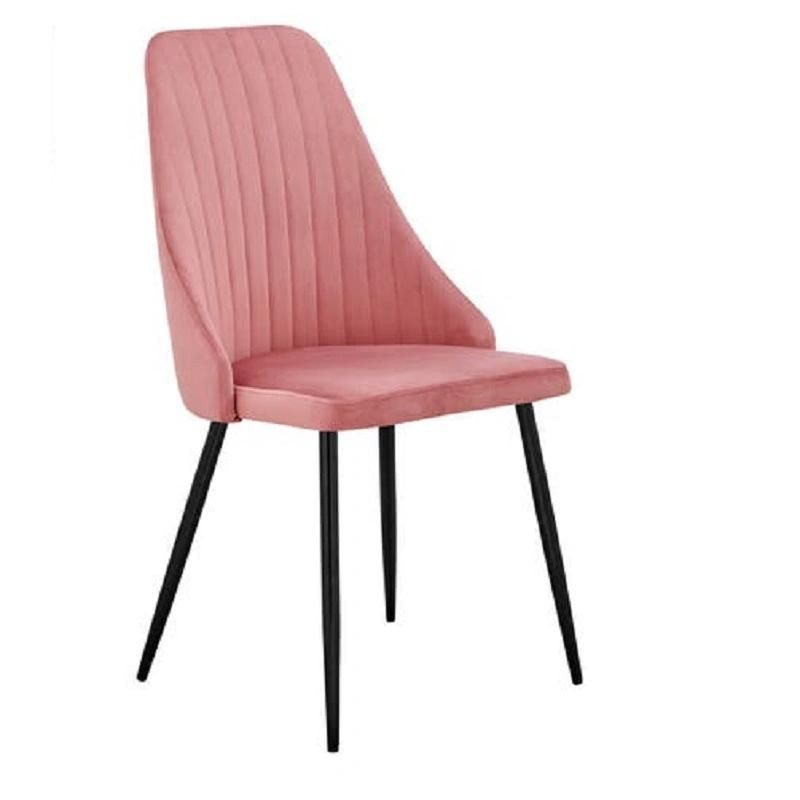 Luxury Modern Fabric Metal Dining Chair