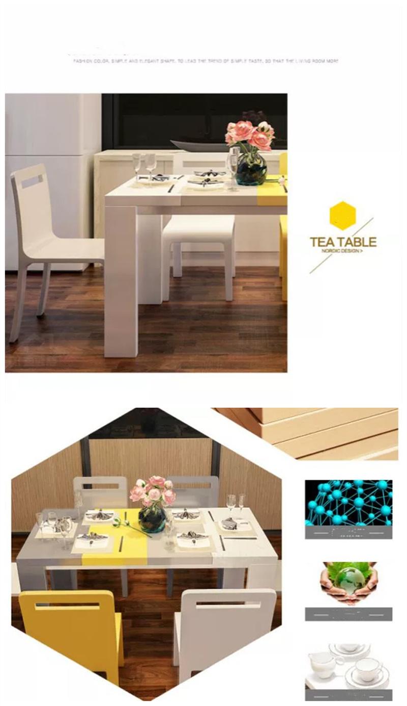 Modern Wooden MDF Home Kitchen Product Dining Room Living Room Furniture Wooden Chair Dining Table Set