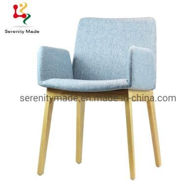 Factory Supply High Quality Wood Frame Fabric Dining Chair