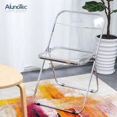 Space Saving Outdoor Chair Folding in Steel Chromed and Plastics