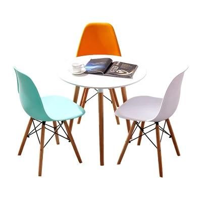 Bright PP Beech Wood Eiffel Dsw Furniture Party Chair Nordic Fiberglass Garden Restaurant Side Chair Scandinave Dining Plastic Chair