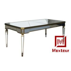 Romantic High Quality Rectangle Dining Wedding Mirror Table