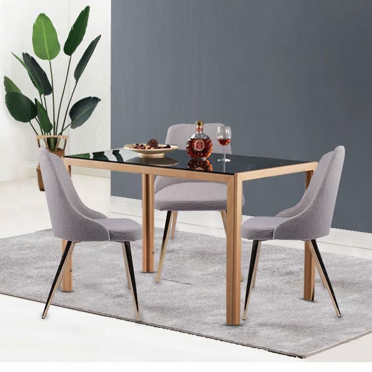 Wholesale Reasonable Price Tempered Glass Modern Dining Table