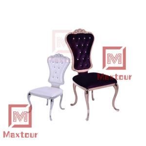 General Used Banquet Hall Bridal Chairs Stainless Steel Wedding Furniture for Sale