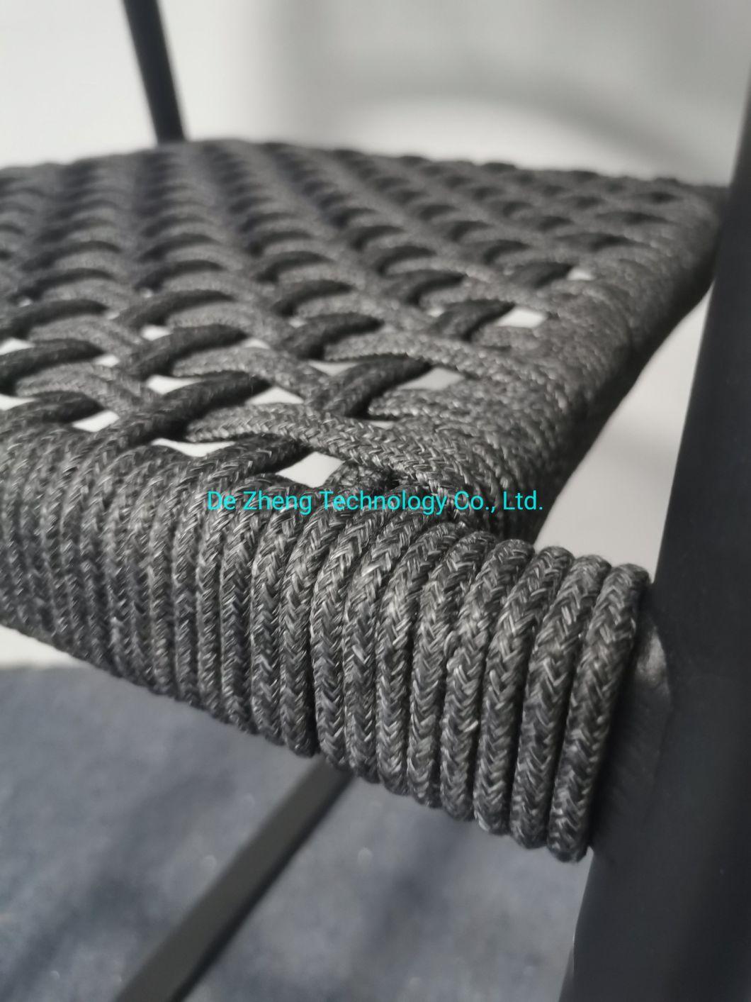 New Arrival Garden Chair Set Hotsale Metal Rope Chair Outdoor Aluminum Rust Proof Rope Bar Chair