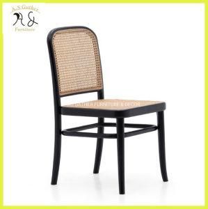 Nordic Furniture Thonet Matural Wicker Cane Black Thonet Wood Dining Chair
