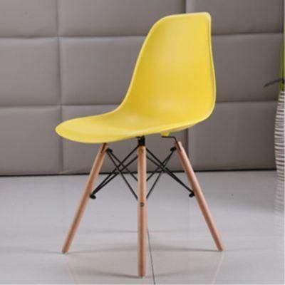 Modern Fashion Wood Plastic Adult High Back Leisure Conference Reception Restaurant Training Plastic Dining Chair for Home