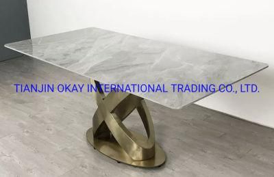 Marble Top Dining Table Italian Modern Luxury Marble Dining Table Dining Tables and Chairs Set