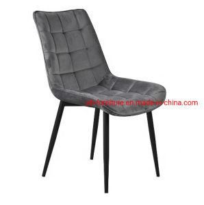Velvet Fabric Metal Lounge Room Dining Chair
