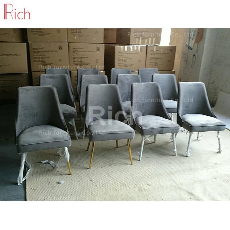 Factory Wholesale Leisure Fabric Dining Chair with Metal Leg We-09