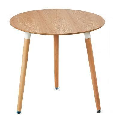 Wholesale Dining Table Round Restaurant Table with Wooden Legs
