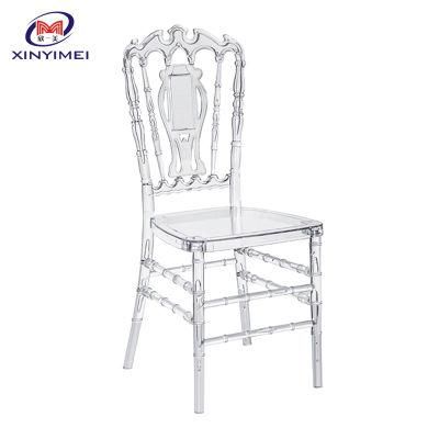 Royal Design Knock Down Transparent Resin Party Napoleon Chair Wholesale