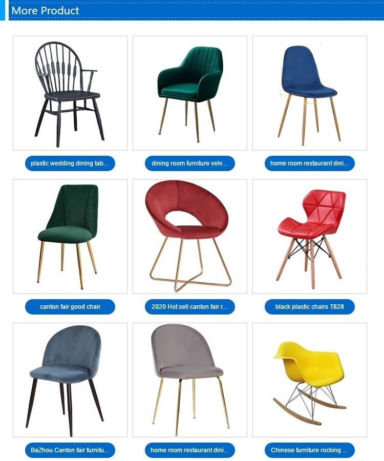 Wholesale Design Room Furniture Nordic Metal Leg Dinning Chair MID Century Modern Restaurant Hall French Fabric Velvet Dining Chair