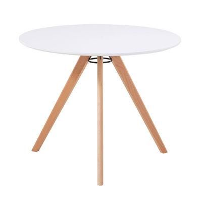 Cheap Wholesale Table Salon Sejour Comedor Sala De Estar Mercedes Table MDF Top Cafe Round Dining Table Wood