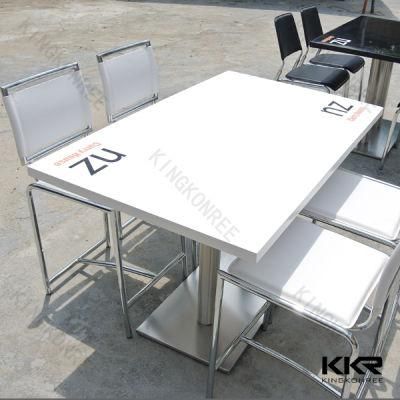 Rectangular 4 Seater Dining Room Table with Quartz Top