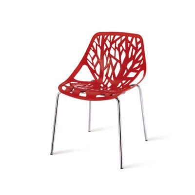 Modern Home Furniture Plastic Chair Furniture Mingshuai Dining Chair Wholesale with Metal Legs