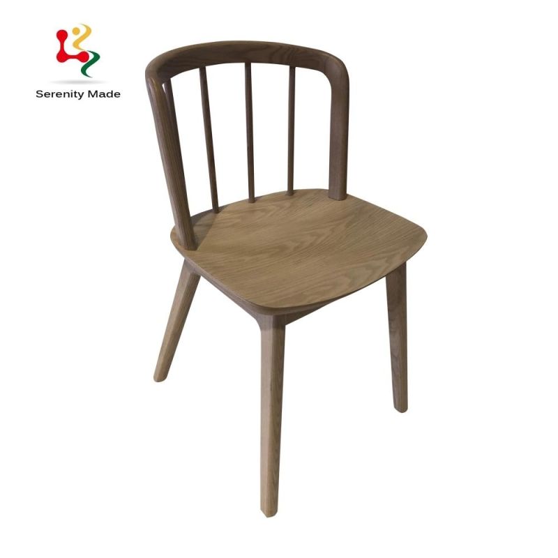 Hot Sales Chinese Style Solid Wood Frame Plywood with Veneer Seating Restaurant Chair