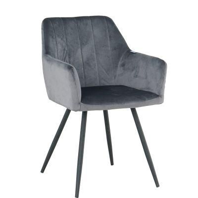 Wholesale New Type Nordic Modern Luxury Indoor Living Room Restaurant Furniture Armrest Colorful Velvet Dining Chair