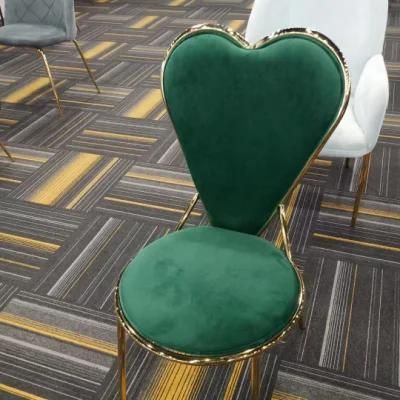 Modern Home Furniture Restaurant Furniture Velvet Golden Dining Chair with Stainless Steel Metal Frame