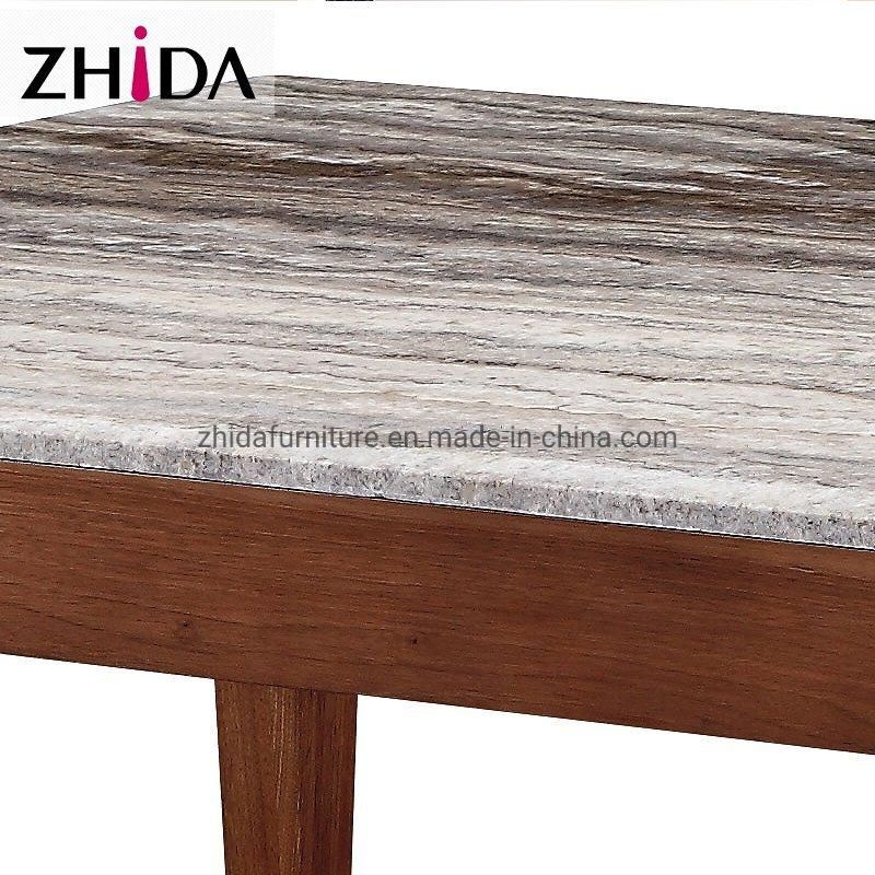 Marble Wooden Hotel Lobby Bedroom Dining Set Dining Table