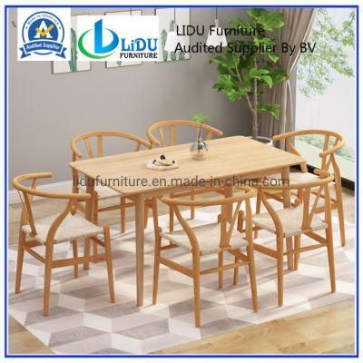 Modern Home Furniture Restaurant Chairs Wooden Dining Table/Dining Table with Rope Chair