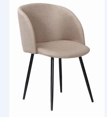 Velvet Furniture Luxury Wooden Elegance Golden Dining Room Chair with Armrest