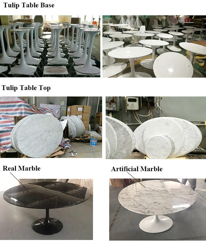 Home Furniture Stainless Steel Concrete Designer Tower Dining Table in Foshan