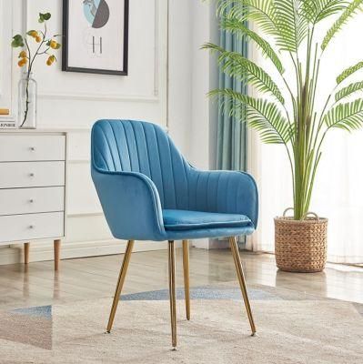 Modern Armchair Living Room Chair Velvet Comfortable Dining Chair