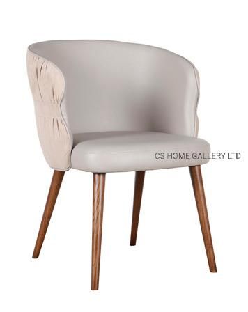 Modern Luxury Outdoor Dining Room Restaurant Furniture Dining Chair with Wood Leg