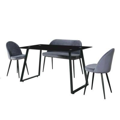 Thicken Tempered Glass Dining Furniture Table Restaurant Table