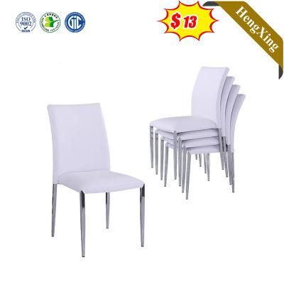 Wholesale White Leather Dining Room Restaurant Furniture Set Metal Legs Leather Egg Plastic Folding Dining Chairs