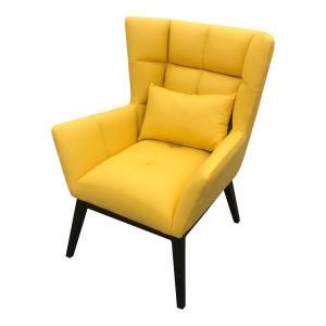 Tufted Accent Chair with Pillow Espresso Wood Leg Living Room
