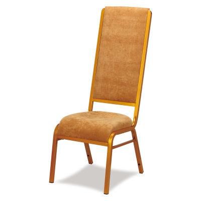 Modern Wooden Metal Velvet Fabric Upholstered Hotel Dining Chair