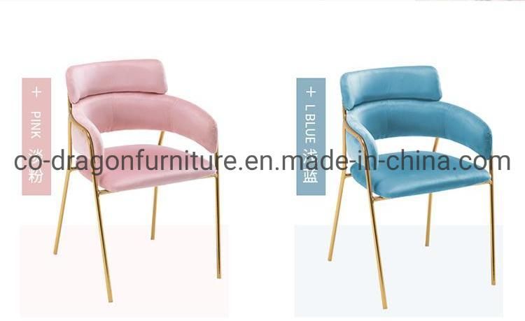 Hot Sale Fashion Dining Furniture Metal Dining Chair with Velvet
