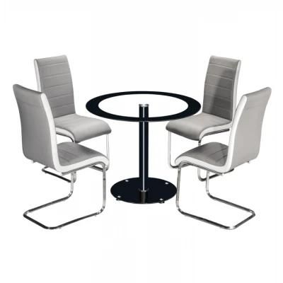 Cheap Price Home Furniture Set Glass Round Dining Table