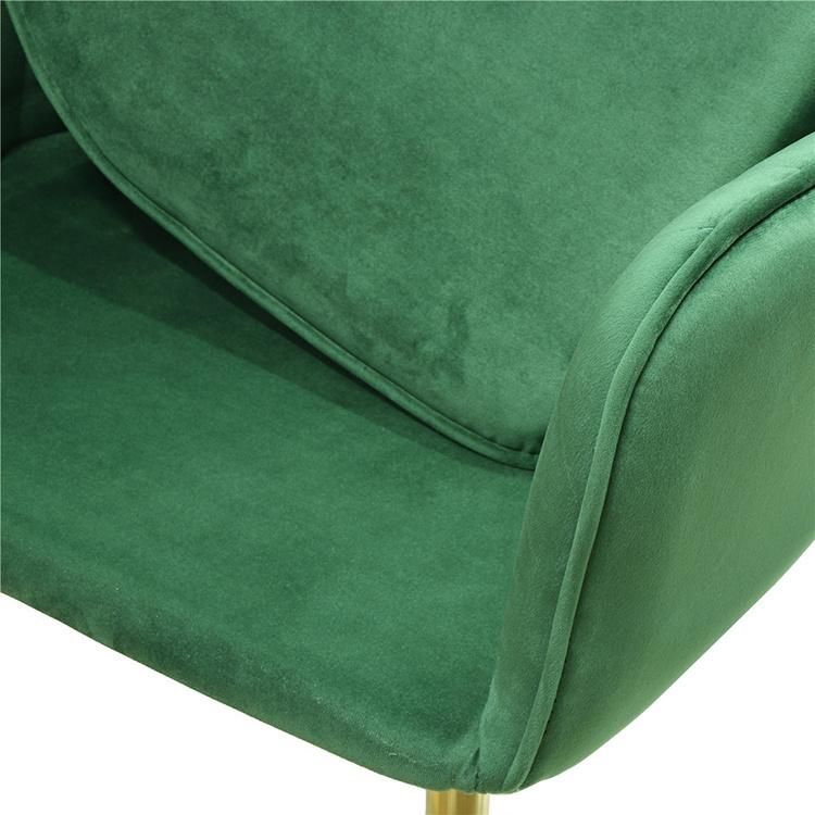 Home Modern Living Room Chairs Back Cushion Nail Casual Cafe Chair